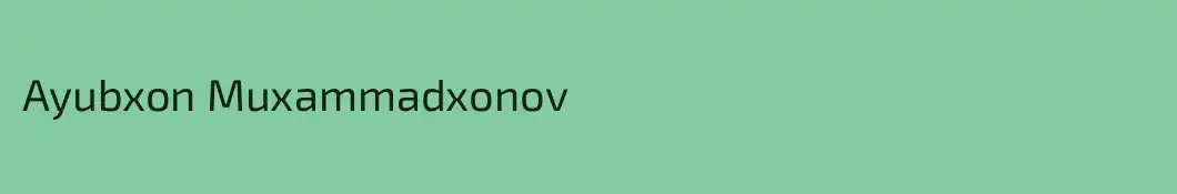 Ayubxon Muxammadxonov
